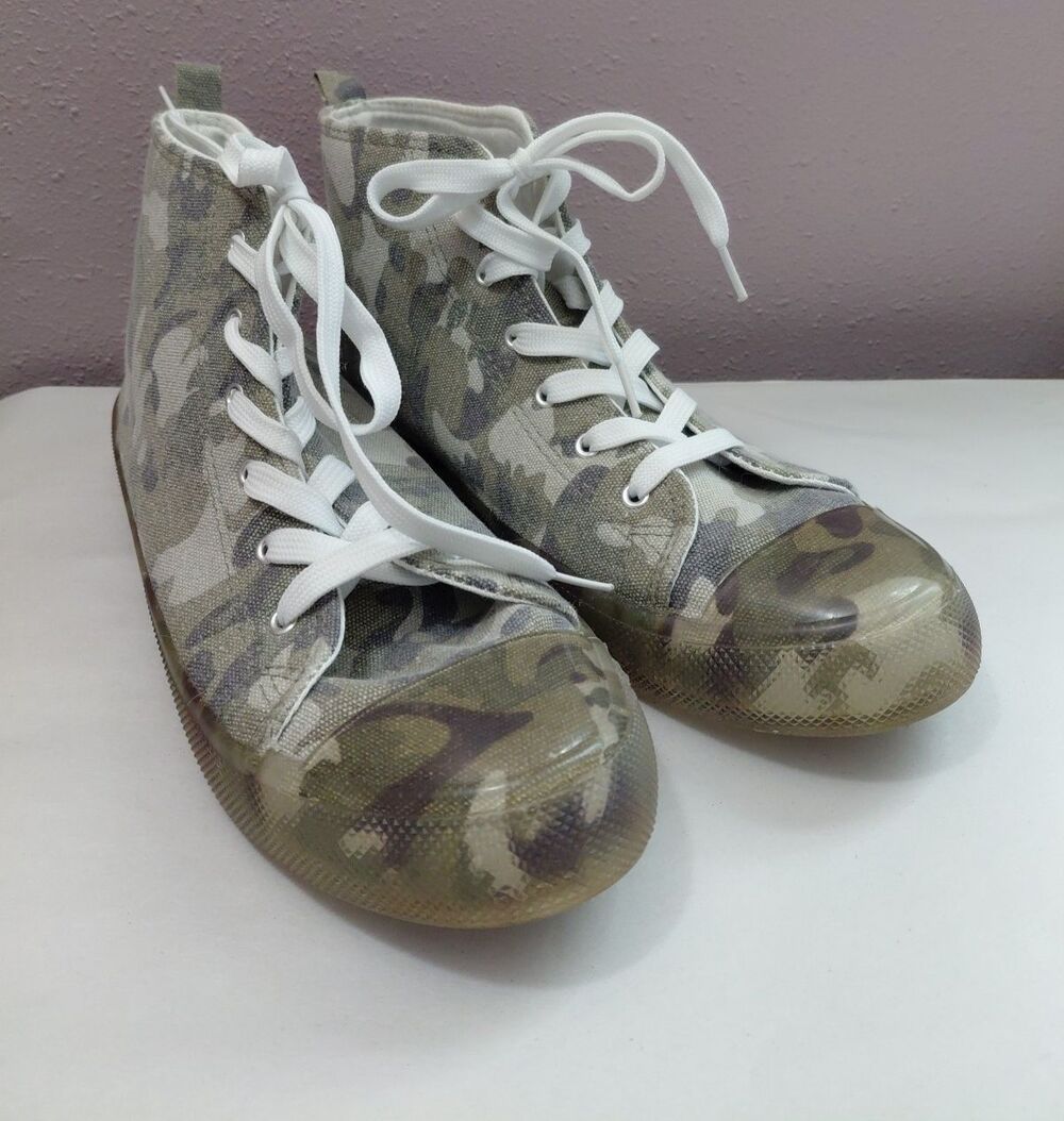Vintage Havana High Top Sneakers Rewind Army Camo Print Size 10 Lace Up
